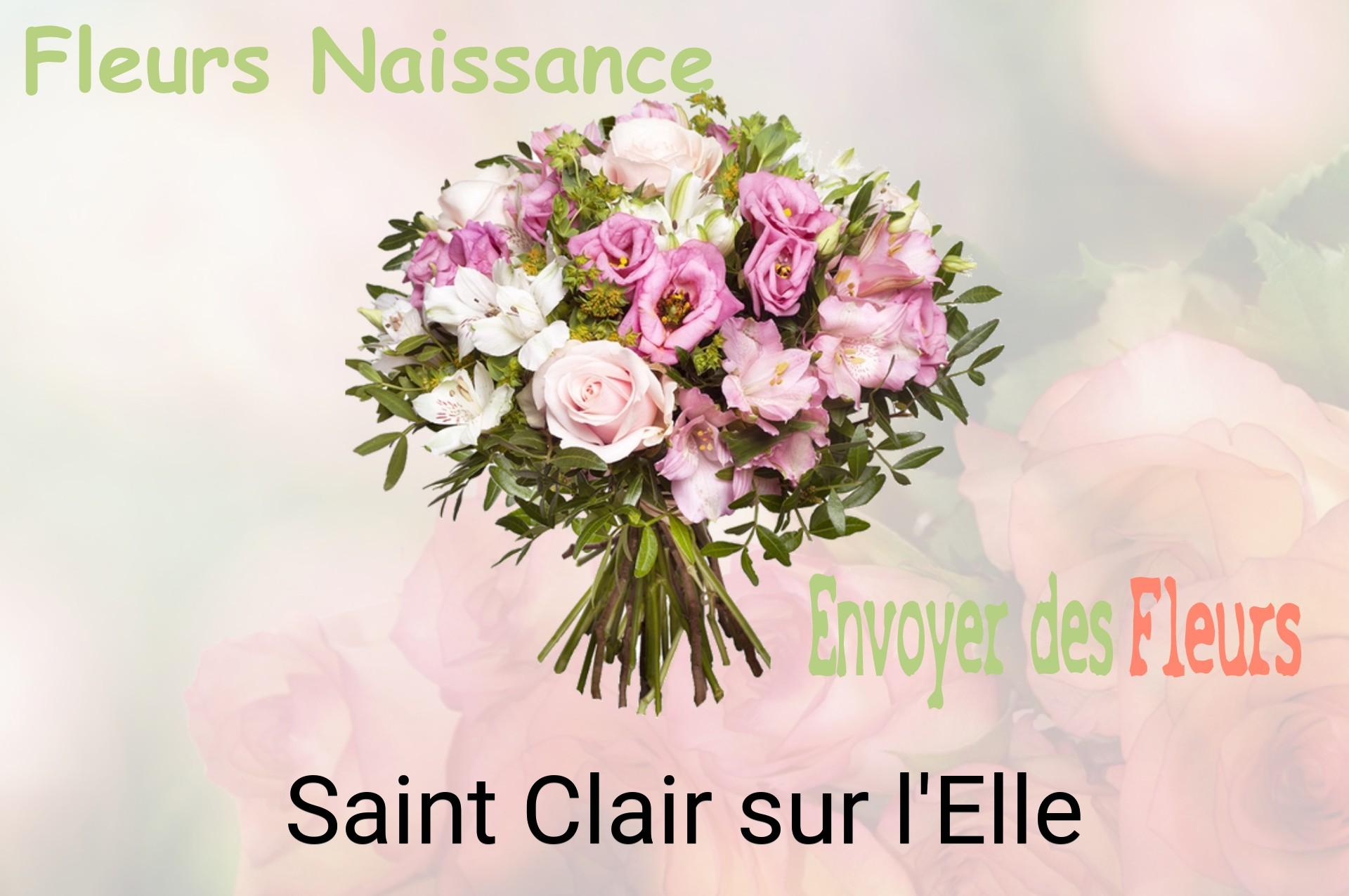 Bouquet de fleurs de naissance livré à Saint-Clair-sur-l'Elle