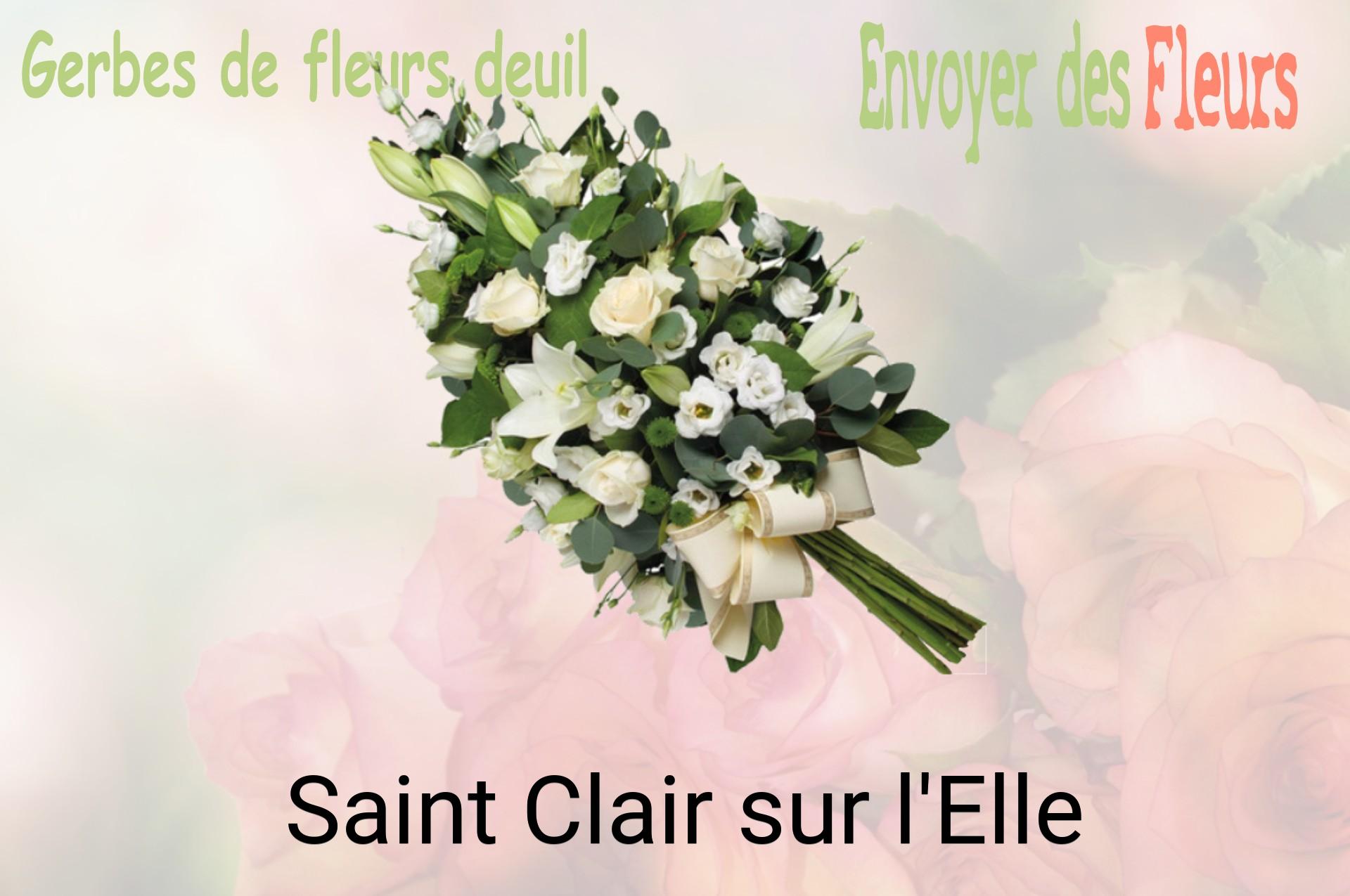 Gerbe de fleurs de deuil livrée à Saint-Clair-sur-l'Elle